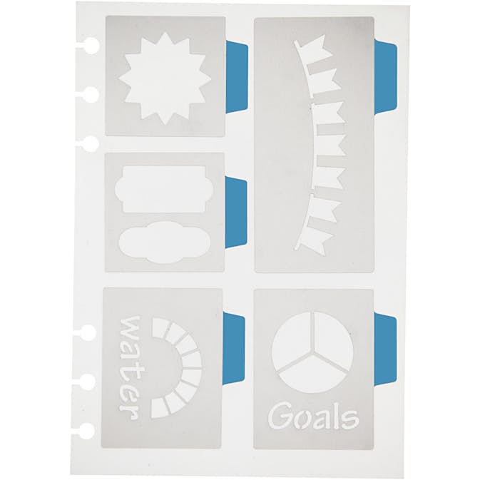 Schablon Creativ Company Stencil 5 Stora Motiv 12,5x17,5 cm 1 Ark