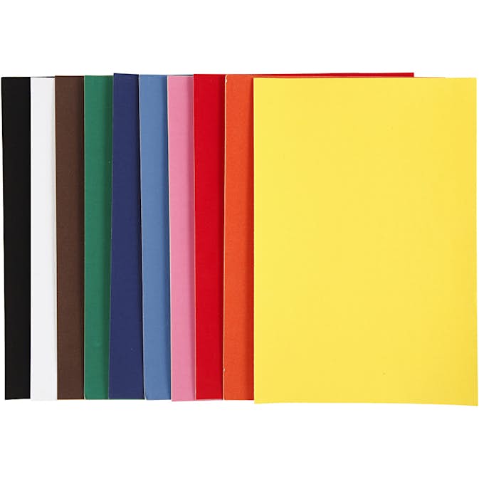Velourpapper Creativ Company Mixade Färger A4 210X297 mm 140 g 10 Ark/1 Förp