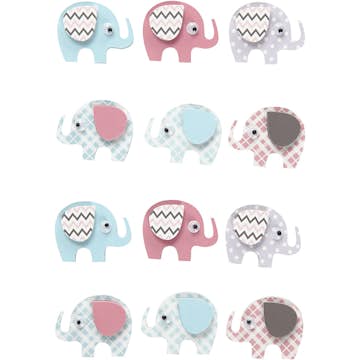 3D-stickers Creativ Company Elefanter 12-pack