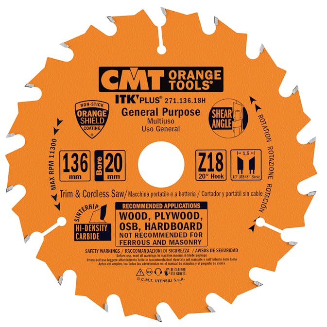 Sågklinga CMT Orange Tools ITK-Plus klyv/kap