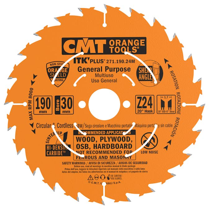 Sågklinga CMT Orange Tools ITK-Plus klyv/kap