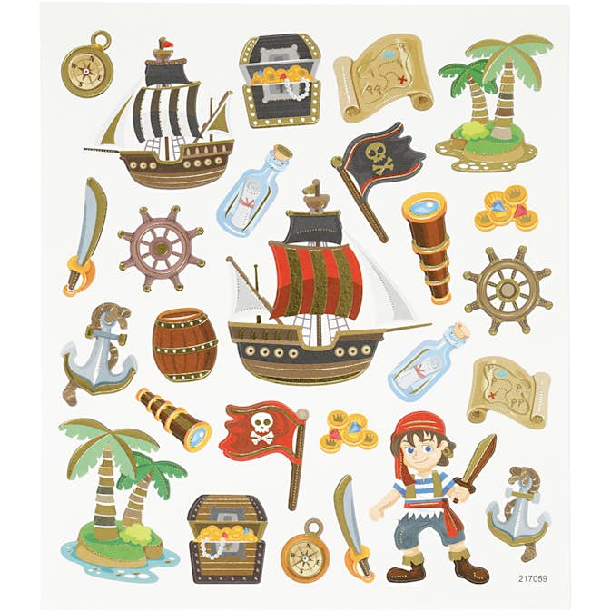 Stickers Creativ Company Pirater 15X16,5 cm 1 Ark