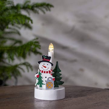 Adventsljusstake Star Trading Billy 1 Ljus Snögubbe