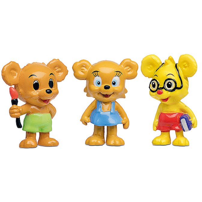 Lekfigurer Bamse Nalle-Maja, Brum & Teddy