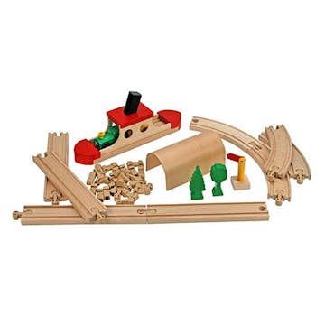 Tågbana Micki Tunnel Semafor Trä