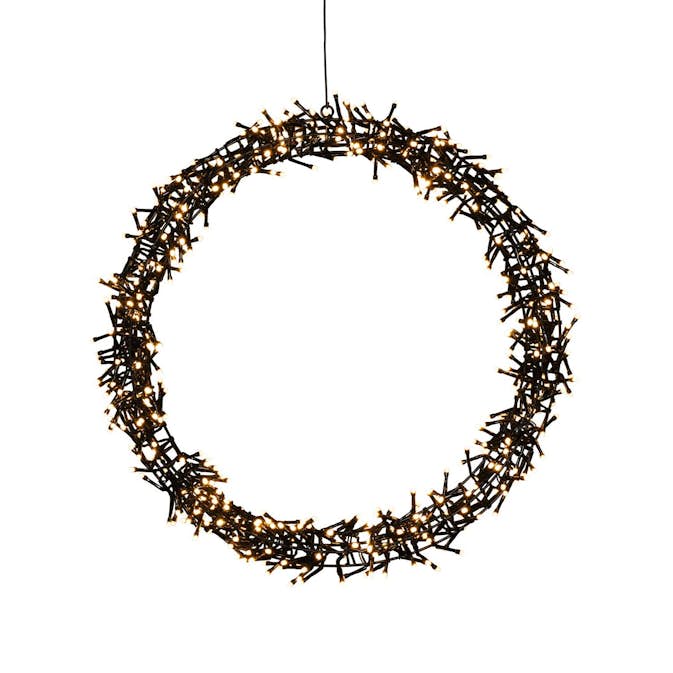 Krans Gnosjö Konstsmide Svart Metall 50 cm LED Frost