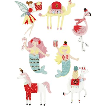 3D-stickers Creativ Company Flamingo Lama Sjöjungfru 7-pack