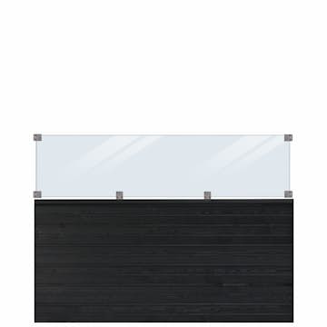 Plank Profilstaket PLUS med Glas 174 x 125 cm