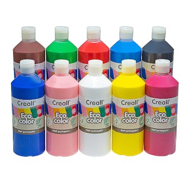 Färg ABA Skol Ready Mixed Eco 10 Färger x500 ml