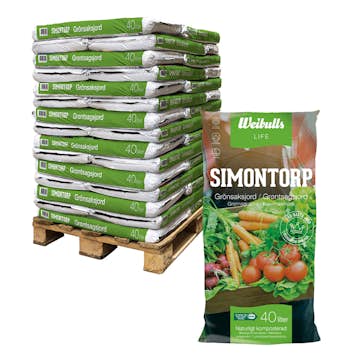 Grönsaksjord Weibulls Simontorp Planteringsjord KRAV på Pall 1560 L