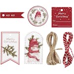 Presentetiketter Creativ Company 250 g 1 Set Vit/Röd