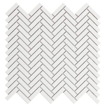 Mosaik Lhådös Fishbone White Glossy cm