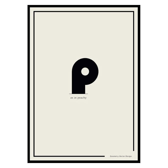 Poster Gallerix P As In Peachy