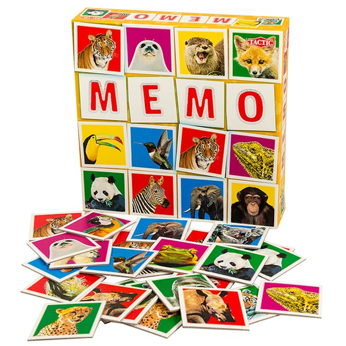 Spel Tactic Memo Vilda Djur 72 Brickor