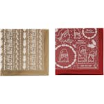 Dekorationsfolie Creativ Company Och Limark med Motiv Guld Röd Traditionell Jul 2x2 Ark/1 Förp