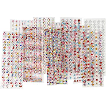 Rhinestones Creativ Company Rhinstena 2-10 mm 27x9 cm 12 Mix Ark/1 Förp