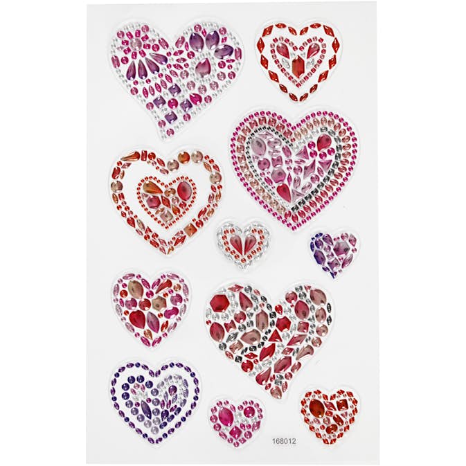 Stickers Creativ Company Diamond Hjärtan