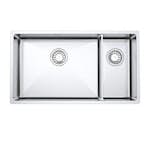 Diskho DecoSteel DI-ART 5320 Rostfri Dubbel med Korgventil & Vattenlås