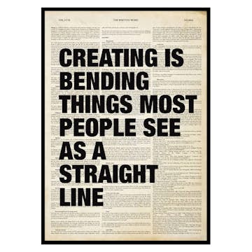 Poster Gallerix Creating Is Bending