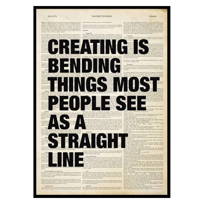 Poster Gallerix Creating Is Bending