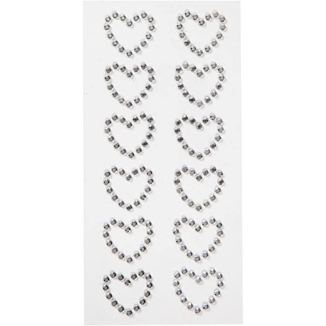 Rhinestonshjärtan Creativ Company Stl 23x21 mm 12 St/1 Förp