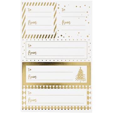 Etiketter Creativ Company Till- och Frånetiketter 9x14 cm 4 Ark/1 Förp