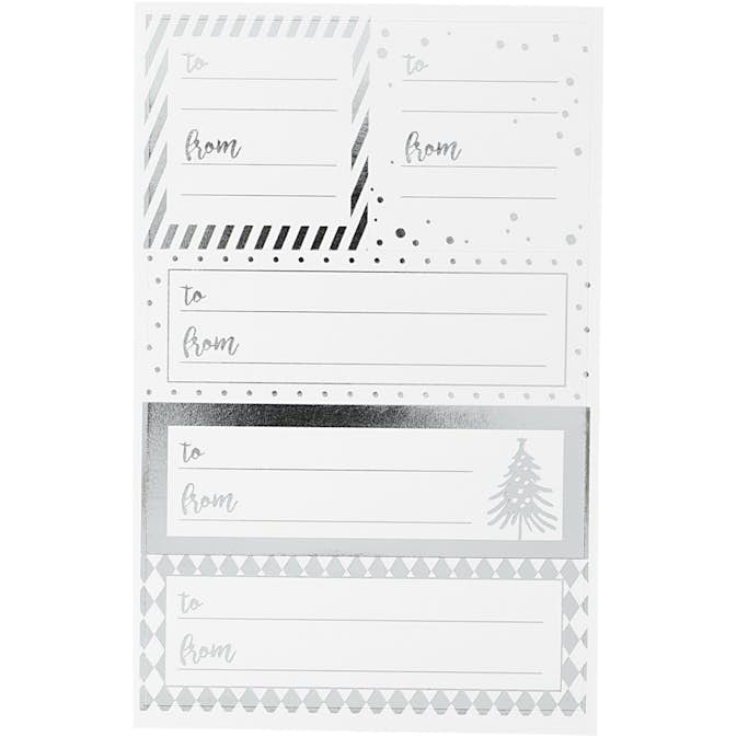 Etiketter Creativ Company Till- och Frånetiketter 9x14 cm 4 Ark/1 Förp