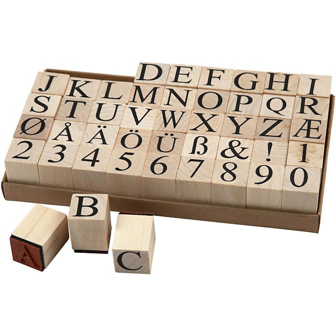 Stämplar Creativ Company 20x20 mm 45-pack