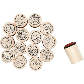 Stämpelset Creativ Company Deco Art Smiley 15-pack.