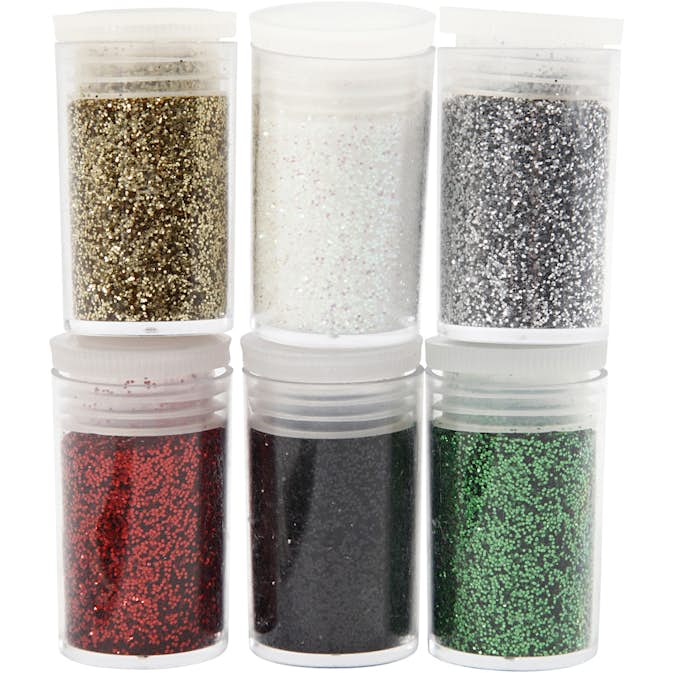 Glitter Creativ Company Mixade Färger 6x5 g/Förp