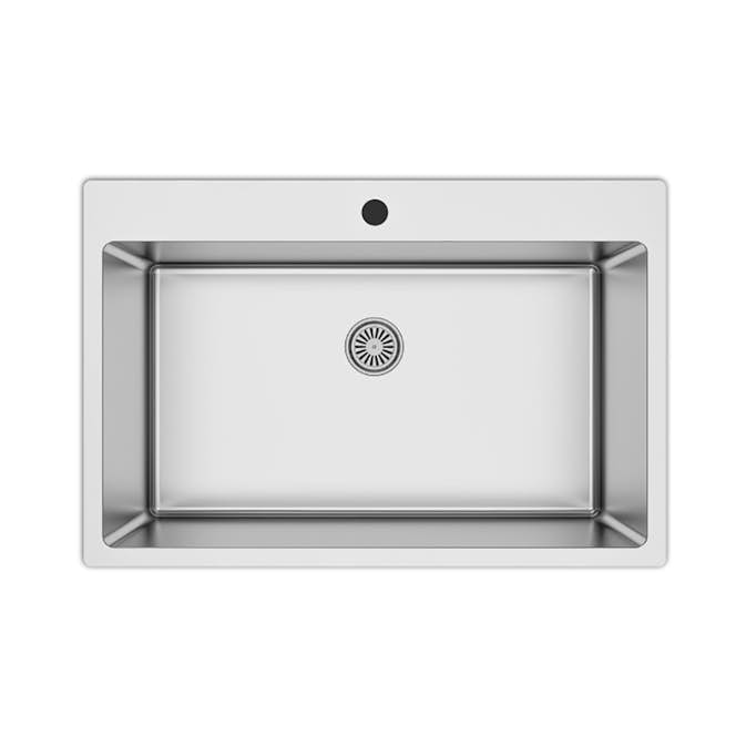 Diskho DecoSteel Tapwing SQ70 Enkel med Korgventil & Vattenlås