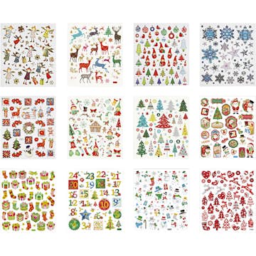 Stickershäfte Creativ Company Jul 15x16,5 cm 12 Ark/1 Förp