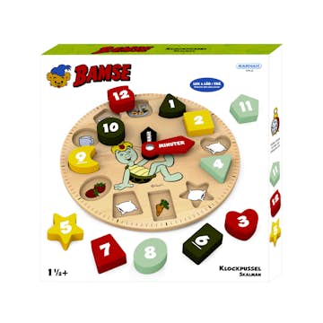 Klossar Kärnan Skalmans mat och sovklocka