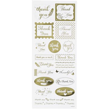 Stickers Creativ Company Thank You Guld 10x24 cm 1 Ark