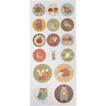 Stickers Creativ Company Skogsdjur 10x23 cm 1 Ark