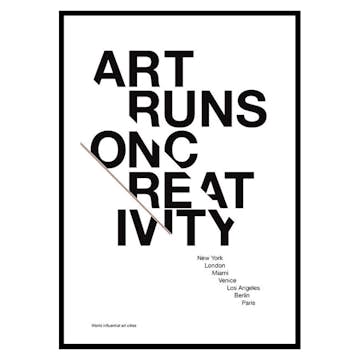 Poster Gallerix Art Runs On Creativity