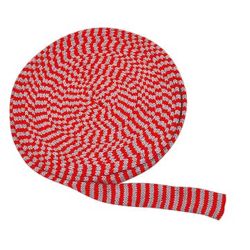Tubstickat ABA Skol Grå/röd Randigt 30 mm x10 M