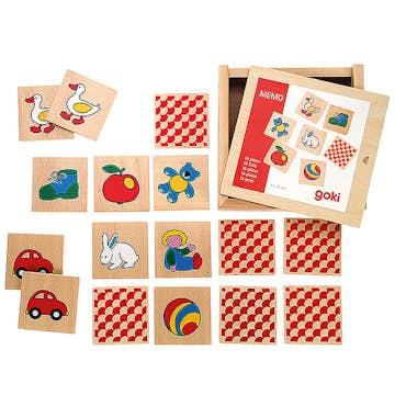 Spel ABA Skol Memo I Trä 16 st Brickor