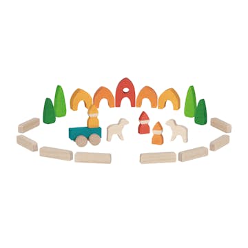 Byggklossar ABA Skol Min Lilla By