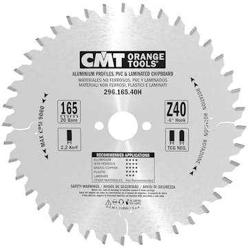 Cirkelsågklinga CMT Orange Tools NE NEG Alu/laminat