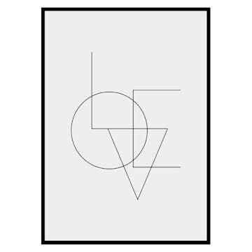 Poster Gallerix Love Typo