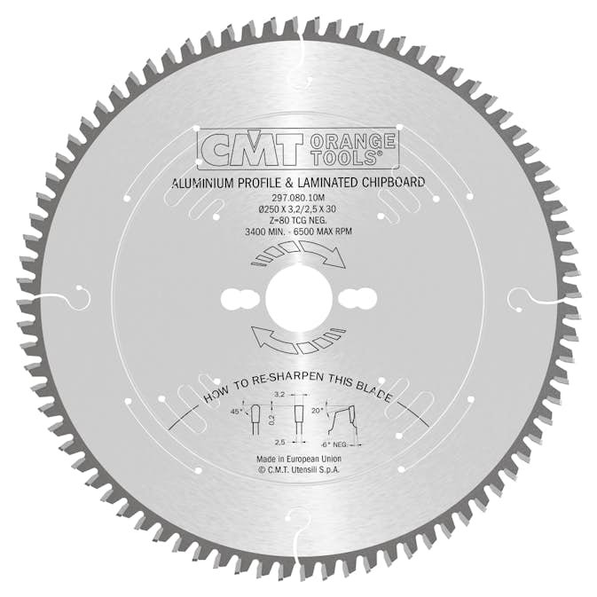 Sågklinga CMT Orange Tools NE NEG Alu/laminat