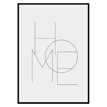 Poster Gallerix Home Typo