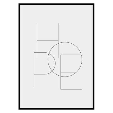 Poster Gallerix Hope Typo