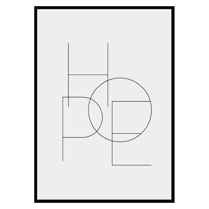 Poster Gallerix Hope Typo