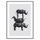 Poster Gallerix Three Rhinos