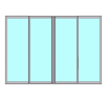 Skjutbart Dörrparti Novoroom Ultra+ 2+2-Delat