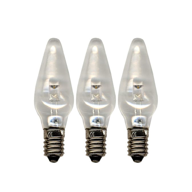 LED-Reservlampa Star Trading Universal LED E10 Klar 3-pack för Inomhusbruk