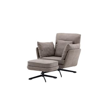 Fåtölj Venture Home Madrid med Fotpall