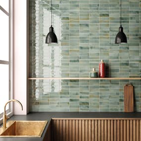 Kakel Lhådös Hanoi Celadon 6,5x20 cm